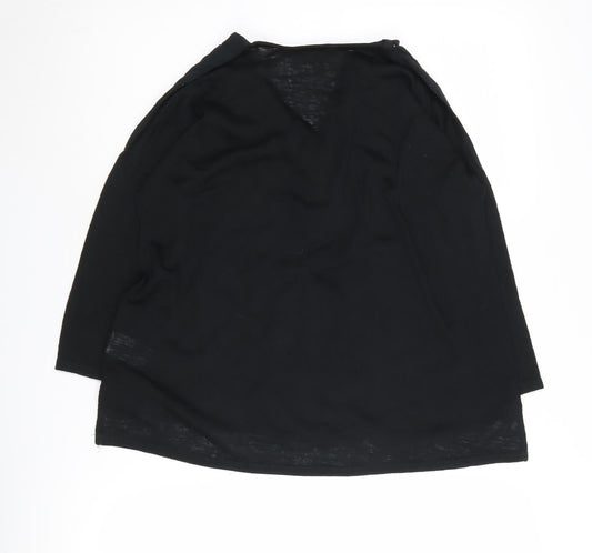 Womens UK Size 8 White Stuff Black Modal Blend Blouse