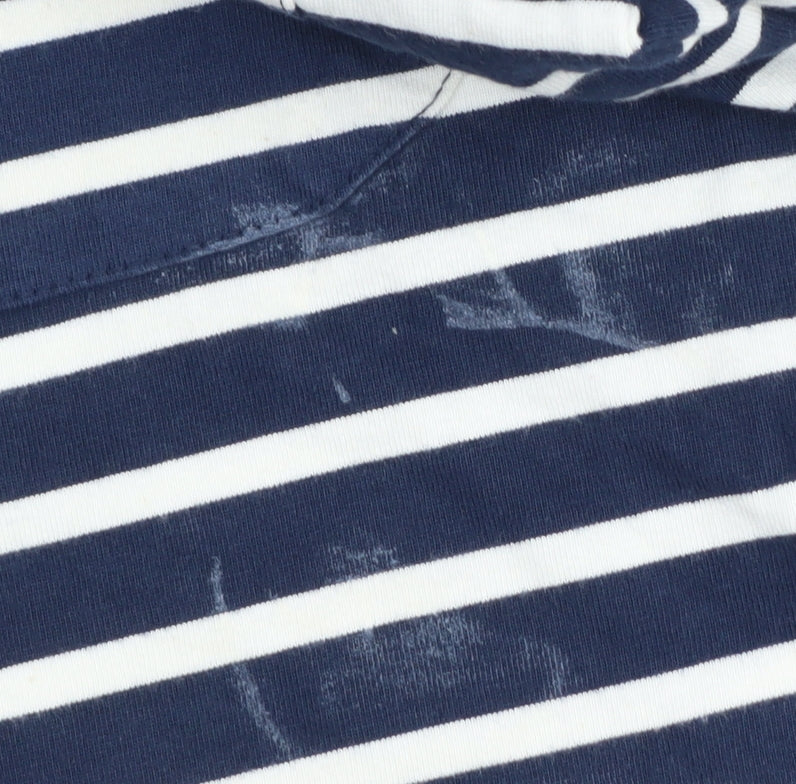 Weird Fish Women's Blue Striped T-Shirt Dress Size 10