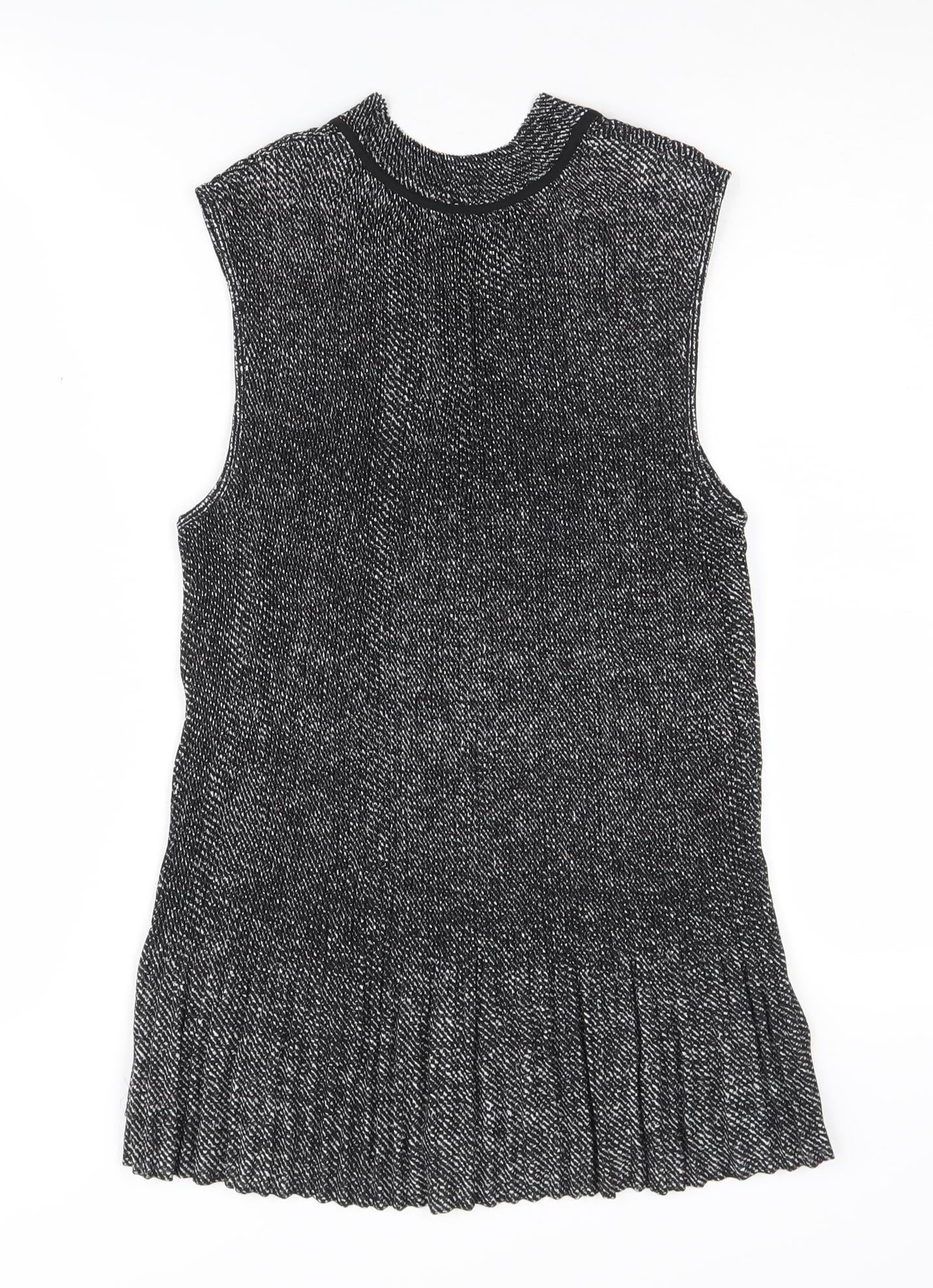 DKNY Women's Sleeveless Black Tunic Blouse - Size 6