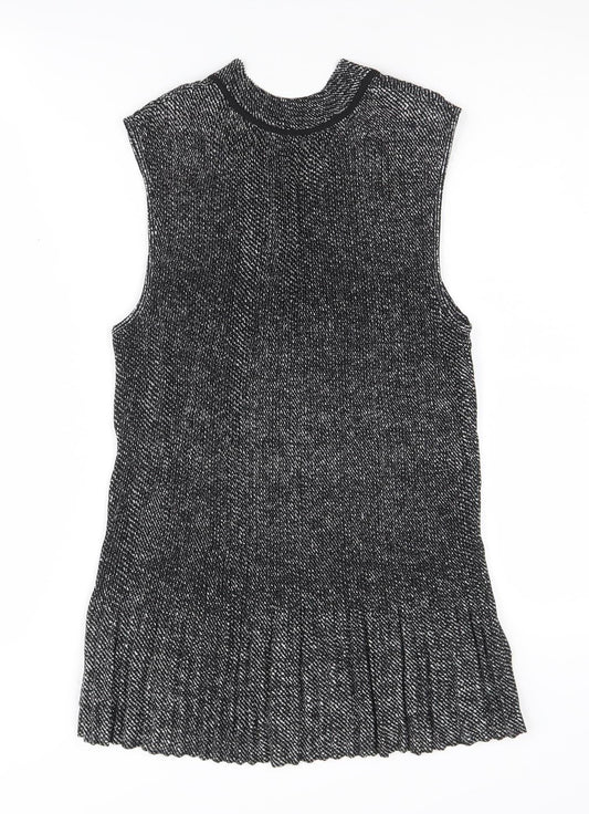 DKNY Women's Sleeveless Black Tunic Blouse - Size 6