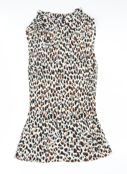 DKNY Women's Multicoloured Animal Print Blouse S