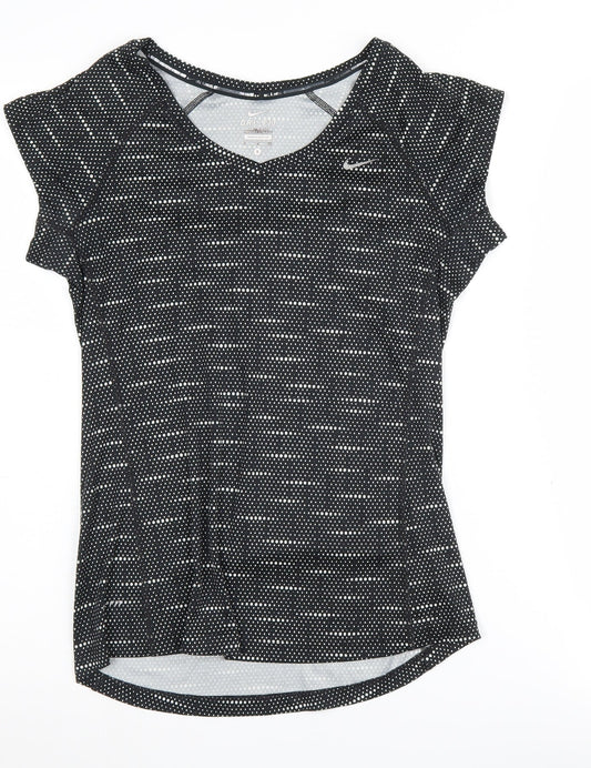 Nike Women's Black Polka Dot Running T-Shirt Size S