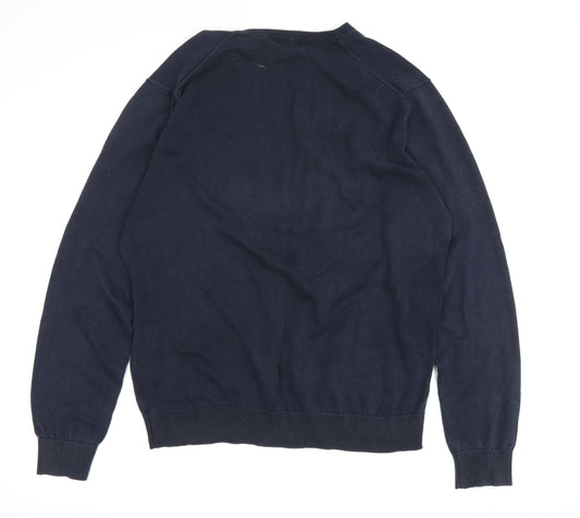 James Pringle Men's Blue Cotton Pullover Jumper M