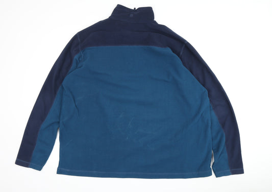 Mountain Warehouse Men's Blue 2XL Fleece Pullover