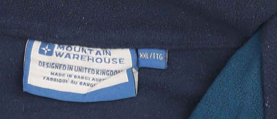 Mountain Warehouse Men's Blue 2XL Fleece Pullover