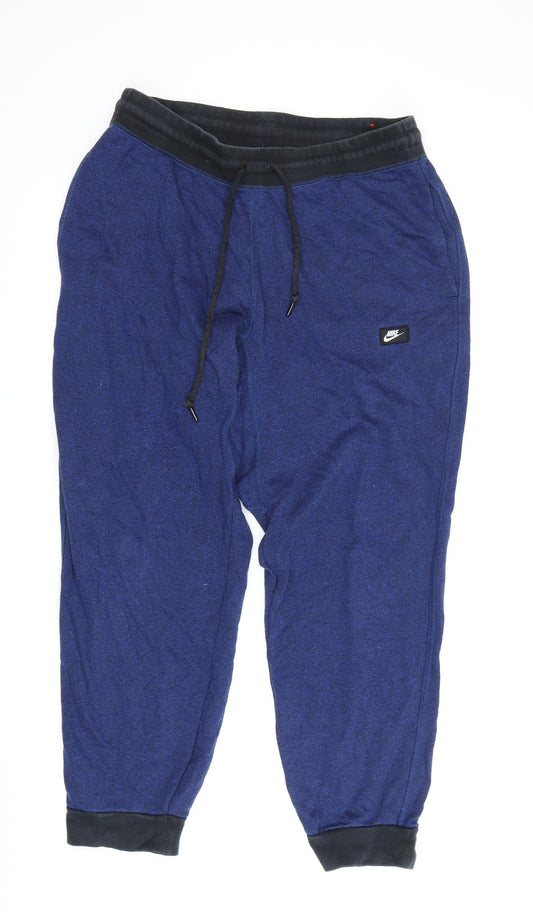 Nike Men's Blue Jogger Trousers, Size L, Relaxed Fit