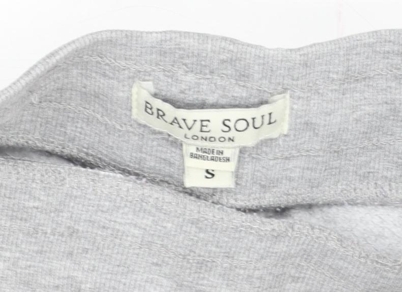 Brave Soul Men's Grey Joggers - Size S, Casual Comfort