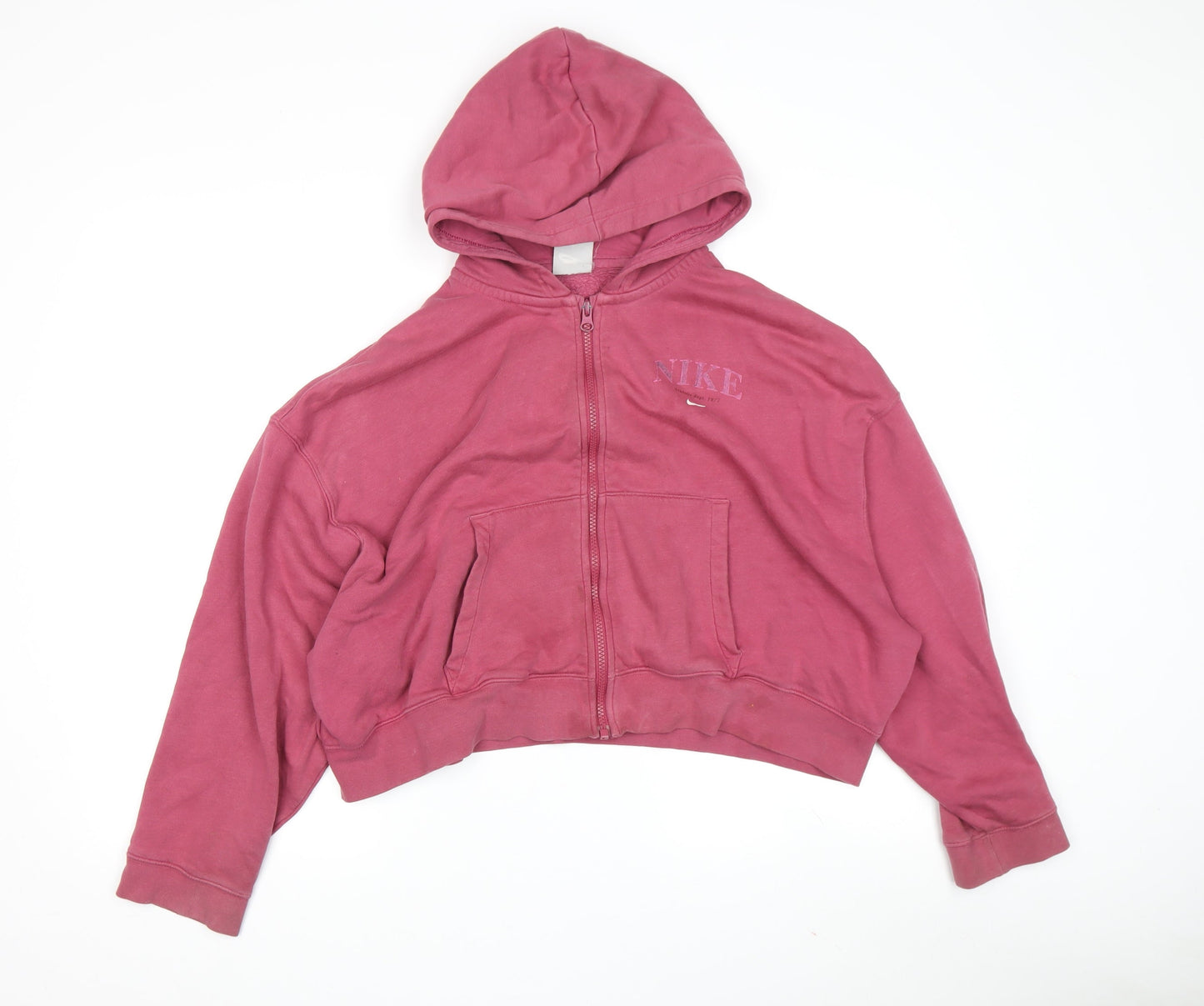 Nike Women's Red Full Zip Hoodie XL