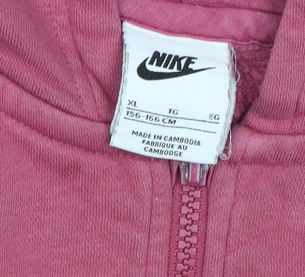 Nike Women's Red Full Zip Hoodie XL