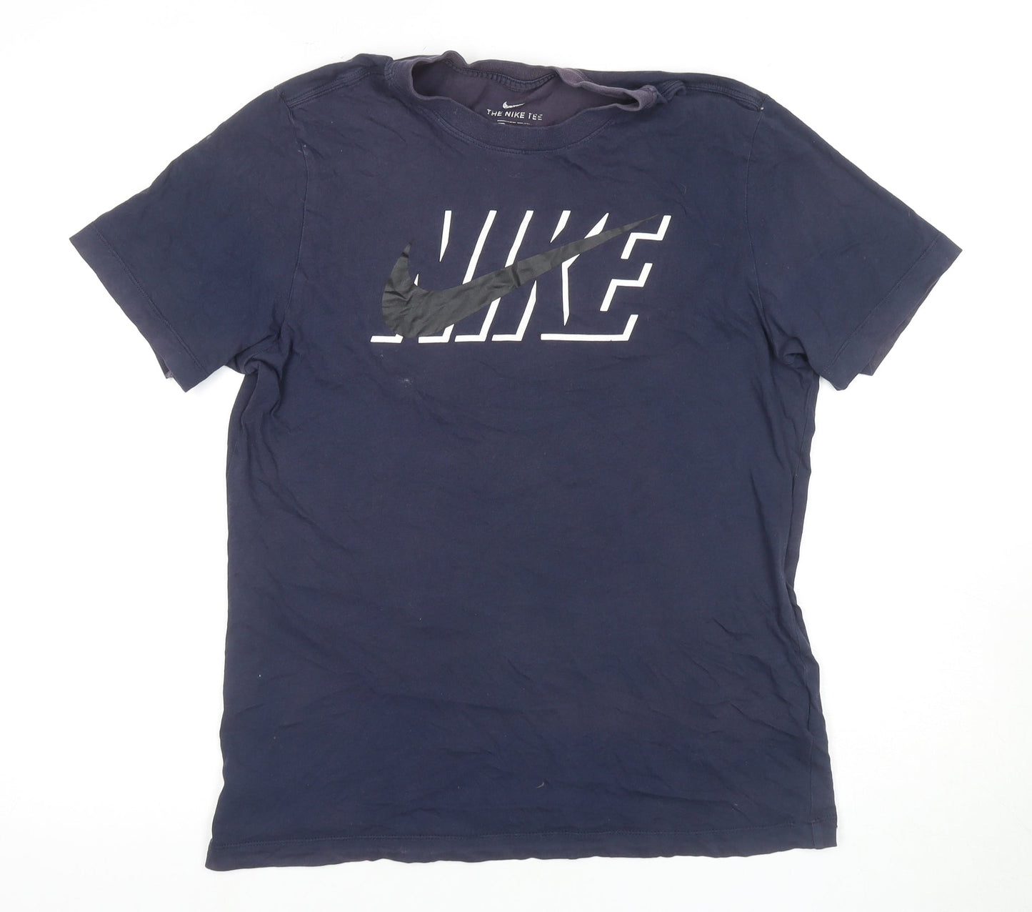 Nike Men's Blue Medium Logo T-Shirt
