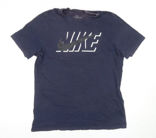 Mens UK Size M Nike Blue Cotton T-Shirt