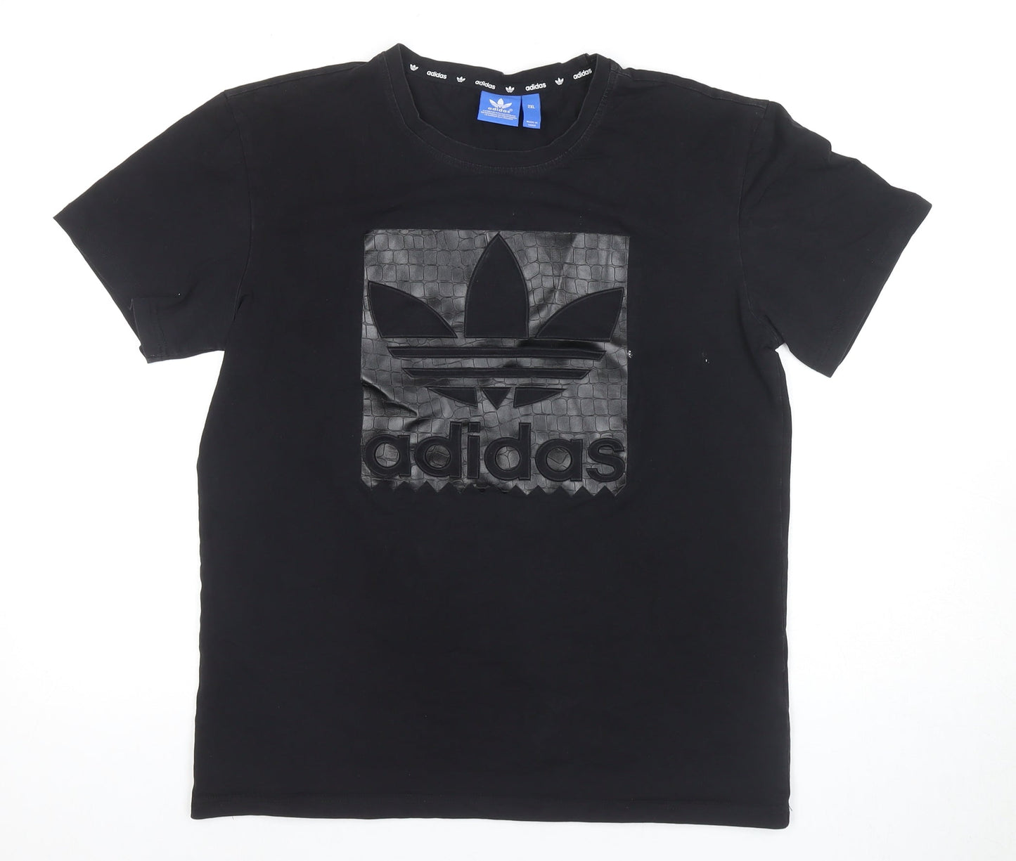 Adidas Unisex Black 2XL Basic Crew Neck T-Shirt