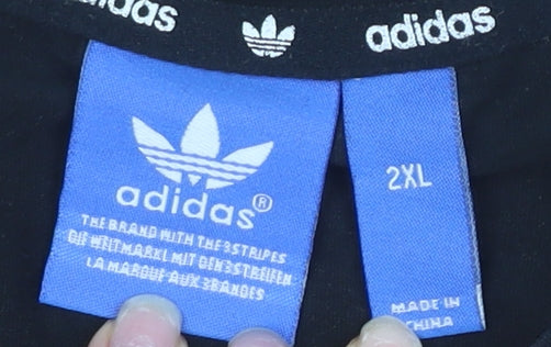 Adidas Unisex Black 2XL Basic Crew Neck T-Shirt