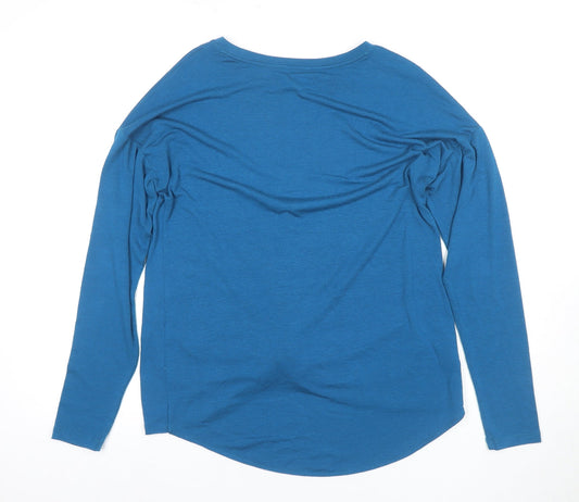 Womens UK Size XS LOFT Blue Modal Blend T-Shirt