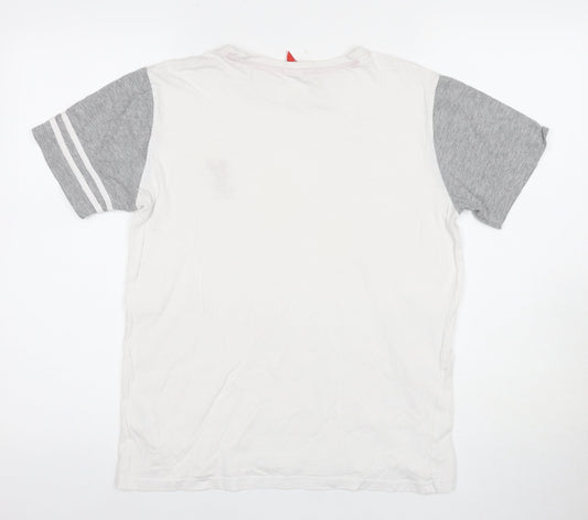 Mens UK Size S Liverpool FC White Cotton T-Shirt