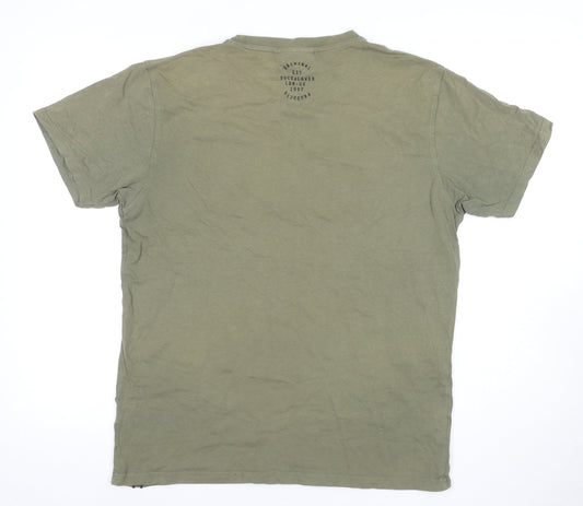 Duck And Cover Men’s Green Logo T-Shirt L