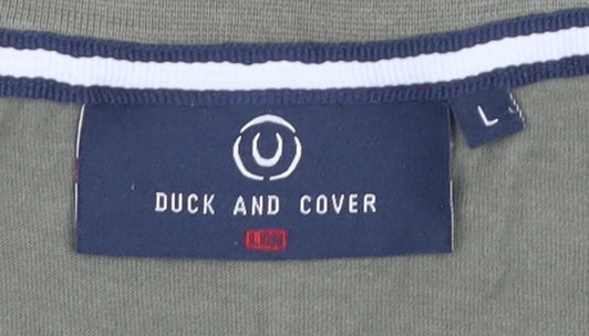 Duck And Cover Men’s Green Logo T-Shirt L