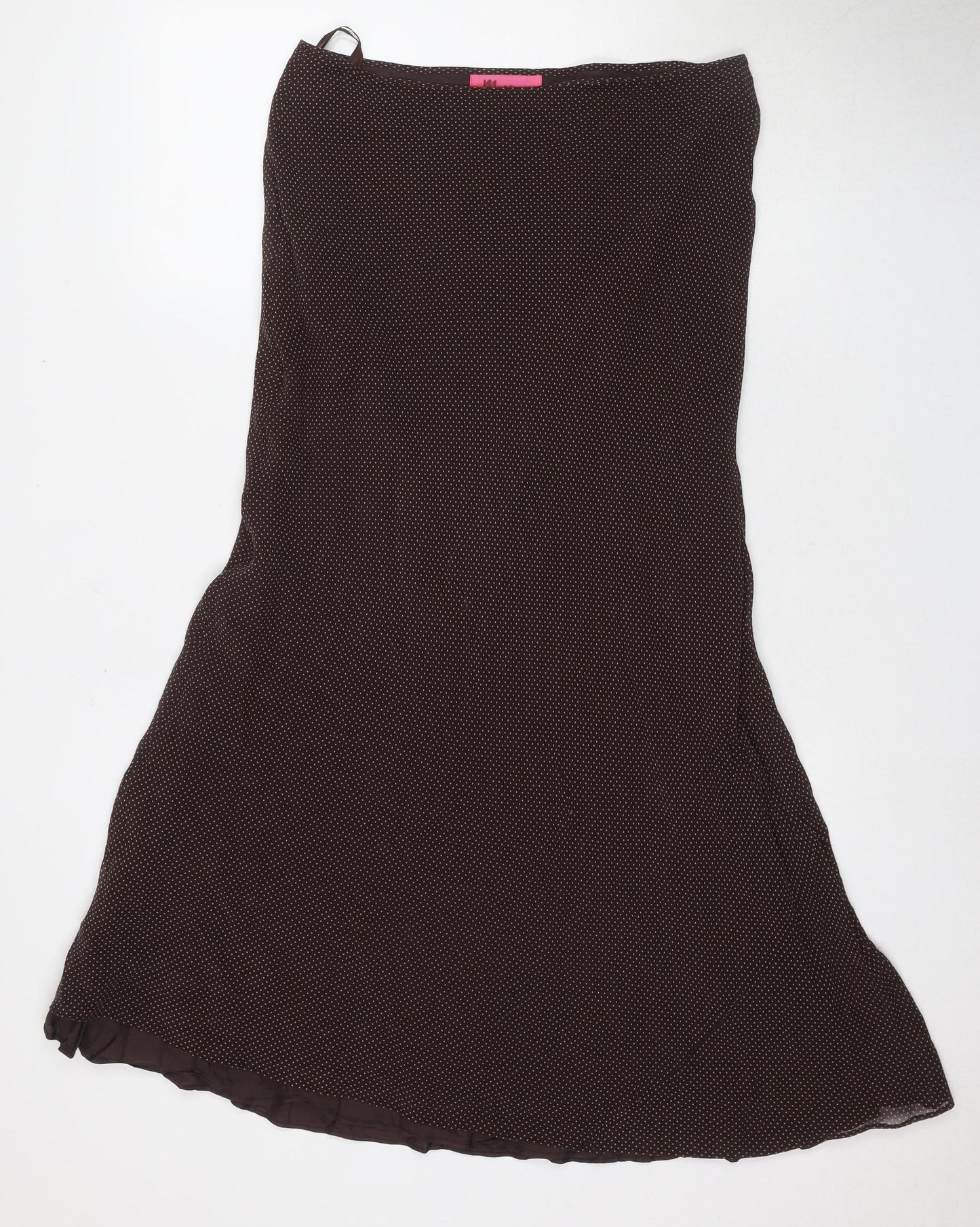 Moschino Women's Brown Asymmetric Long Silk Skirt