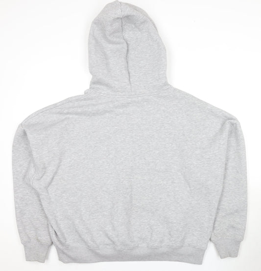 Women's Grey Pullover Hoodie, Regular Fit, Size 14