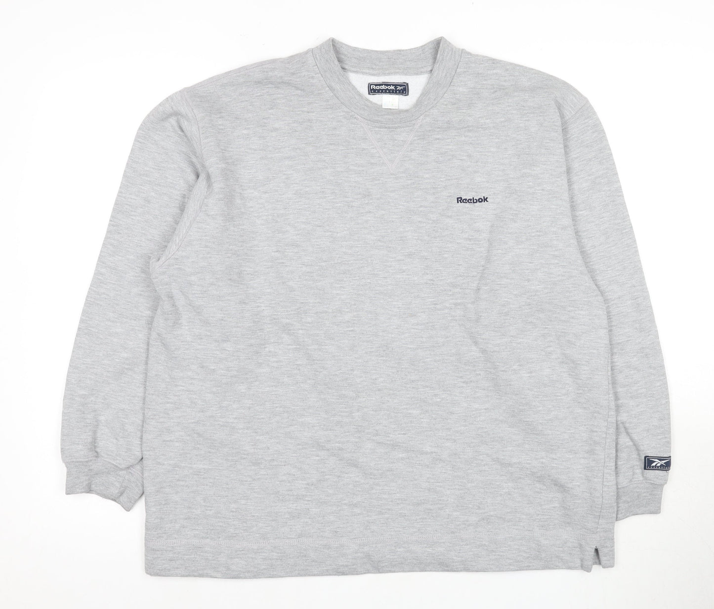 Reebok Women's Grey V-Neck Pullover Sweater, Size 12