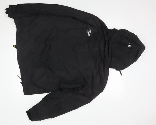 Rider Men's Black Parka Jacket M - Hooded Outdoor Casual