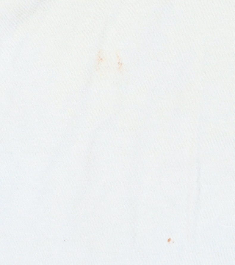 England Unisex M White T-Shirt, Cotton, Sleeveless, Vintage