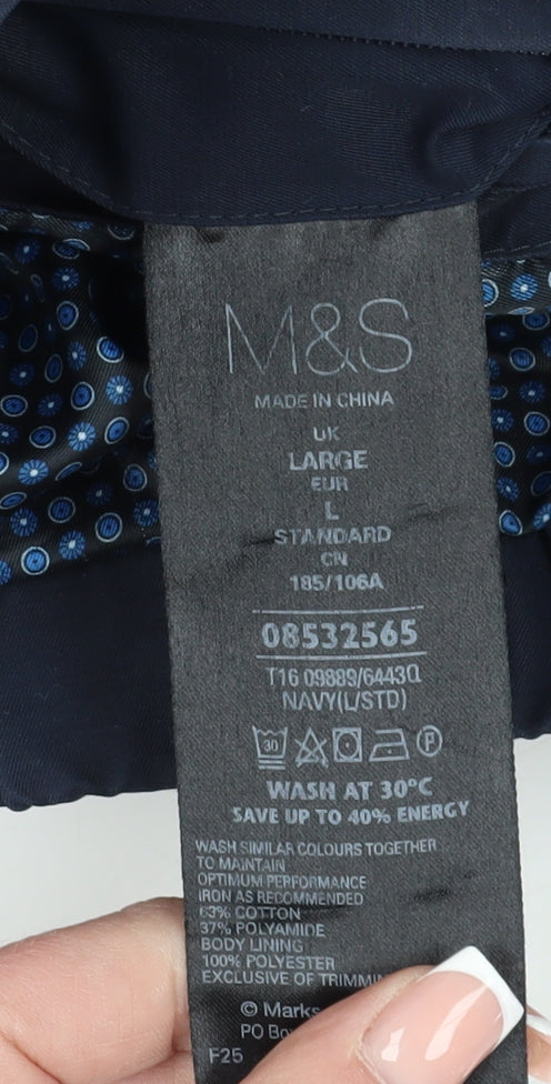 Marks and Spencer Men's Blue L Basic Jacket
