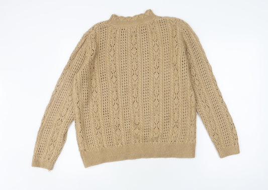 Fat Face Women's Beige Knit Pullover Jumper Size 12