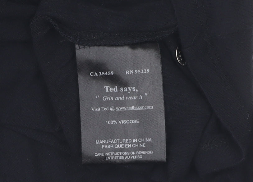 Ted Baker Women's Black Wrap Blouse Size 12