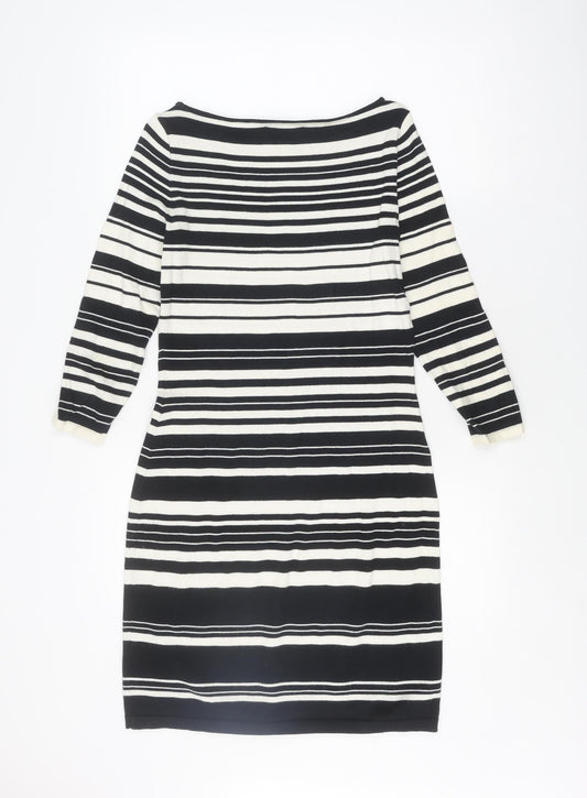 Ralph Lauren Women's Black Striped Pullover Jumper S