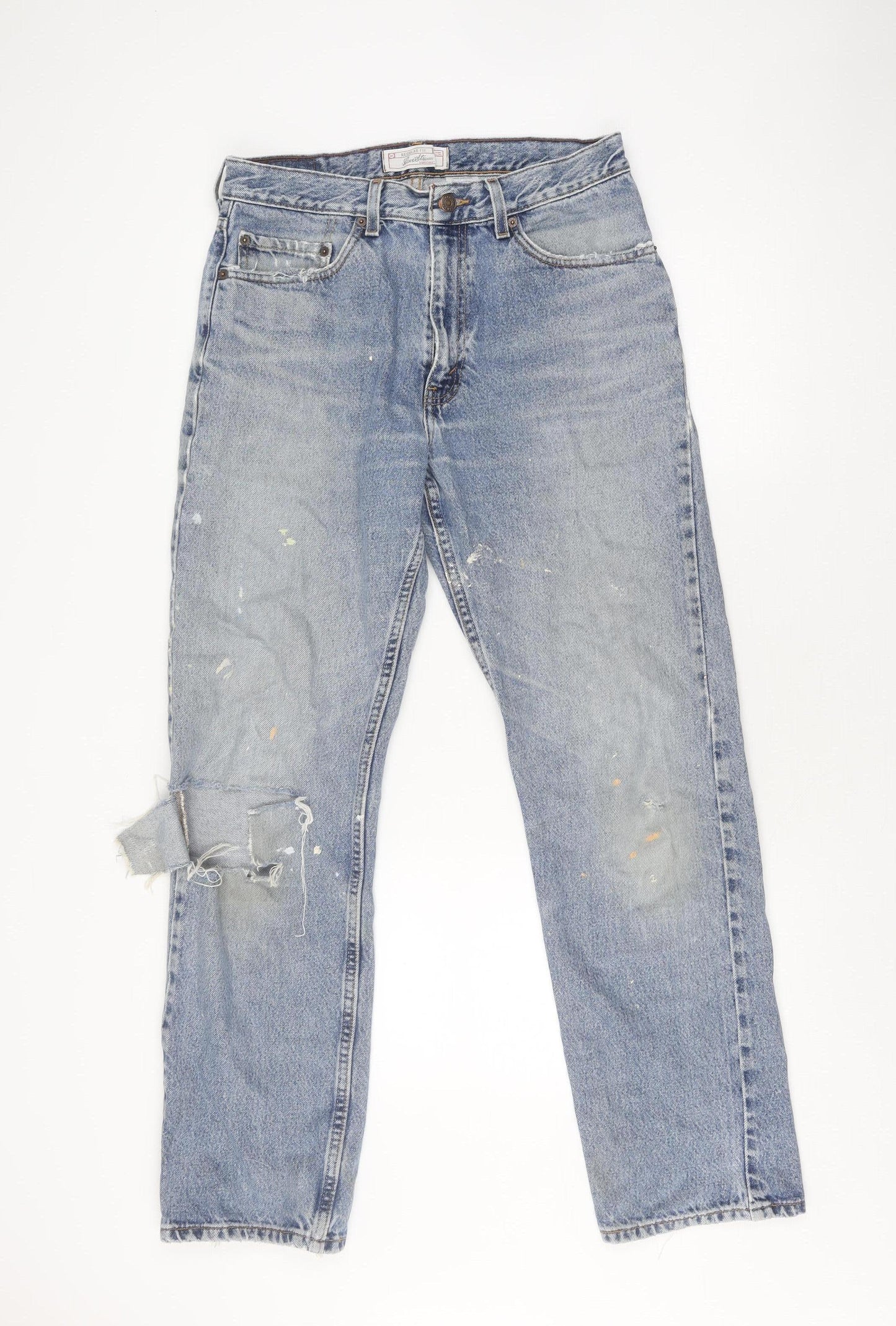 Levi Strauss Blue Denim Straight Jeans 33W 32L Regular Fit