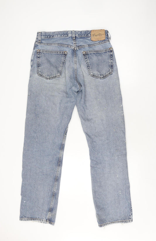 Levi Strauss Blue Denim Straight Jeans 33W 32L Regular Fit