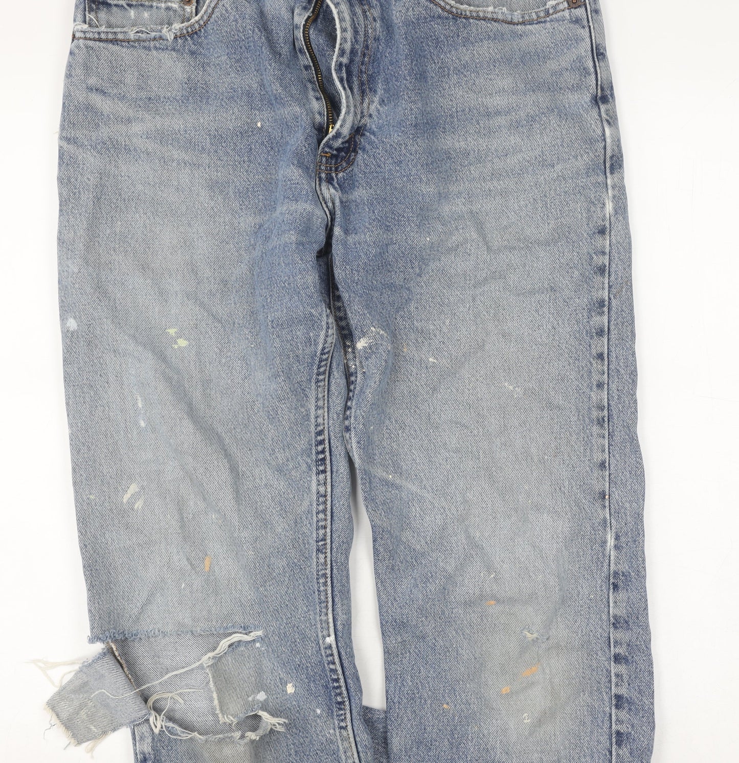 Levi Strauss Blue Denim Straight Jeans 33W 32L Regular Fit