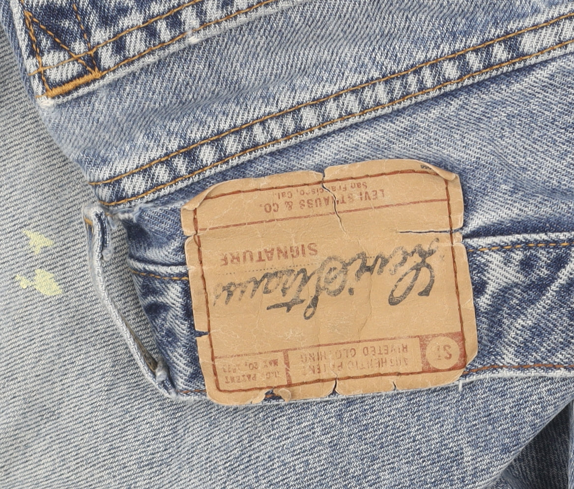 Levi Strauss Blue Denim Straight Jeans 33W 32L Regular Fit