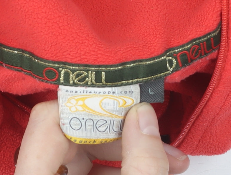 O'Neill Women's Red Fleece Sweatshirt L, Zip