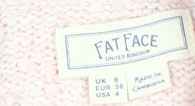 Fat Face Women's Ivory Knit Pullover Jumper Size 8