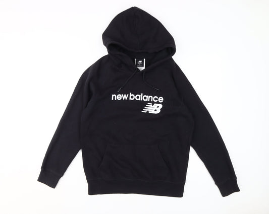 New Balance Men's Black S Pullover Hoodie with Logo