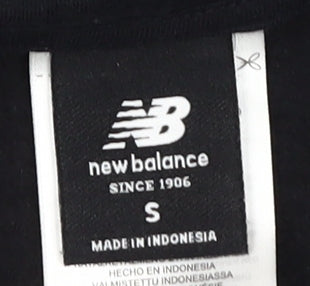 New Balance Men's Black S Pullover Hoodie with Logo