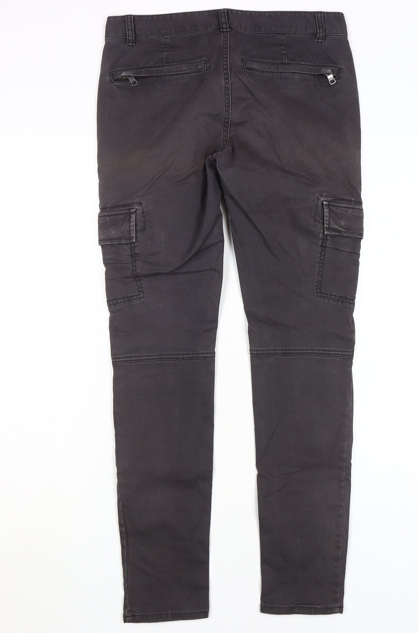 Armani Exchange Women's Black Skinny Cargo Trousers