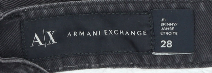 Armani Exchange Women's Black Skinny Cargo Trousers