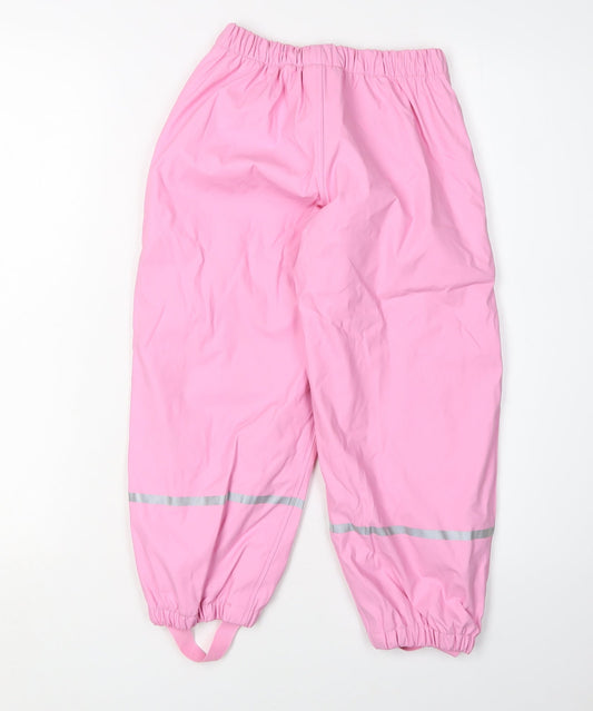 Lupilu Girls Pink Rain Trousers, 4-6 Years, Elastic Waist, Reflective