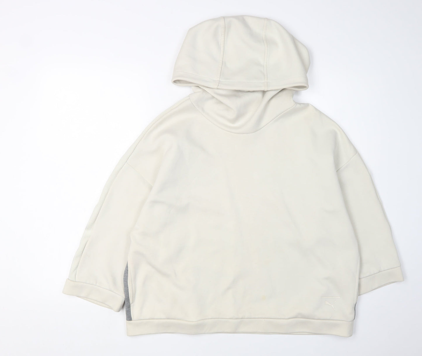 Puma Women's Ivory Pullover Hoodie, Size 14, Logo Accent