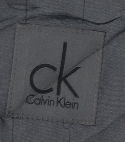 Calvin Klein Men's Blue Striped Blazer Size 48