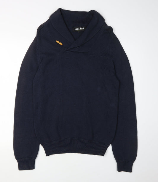 Lyle & Scott Men's Blue Pullover Jumper M Size