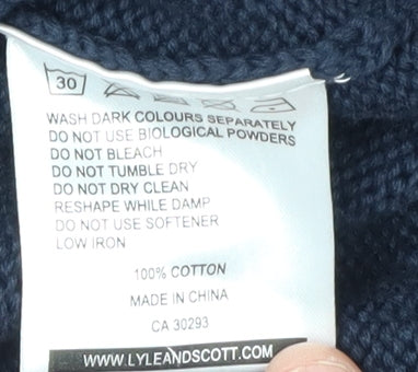 Lyle & Scott Men's Blue Pullover Jumper M Size