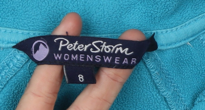 Peter Storm Womens Blue Fleece Pullover Sweatshirt Size 8