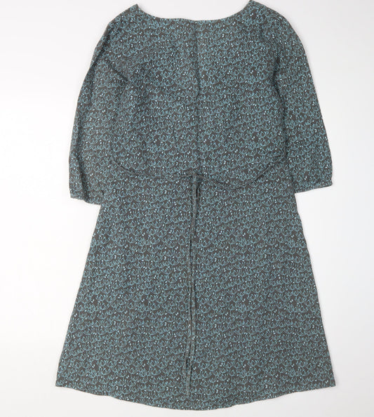 White Stuff Women's Multicoloured V-Neck Dress Size 12