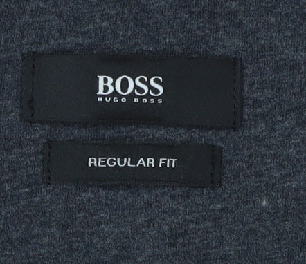BOSS Men's Black Sweatshirt L Pullover Logo 1/4 Zip