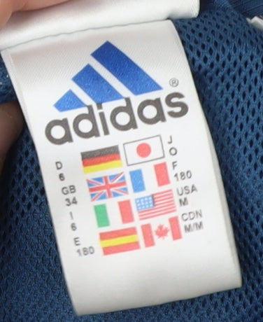 Adidas Men's Blue Basic Jacket, M, Mid-Length, Casual