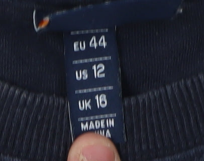 Ellesse Women's Black Logo Sweatshirt UK 16